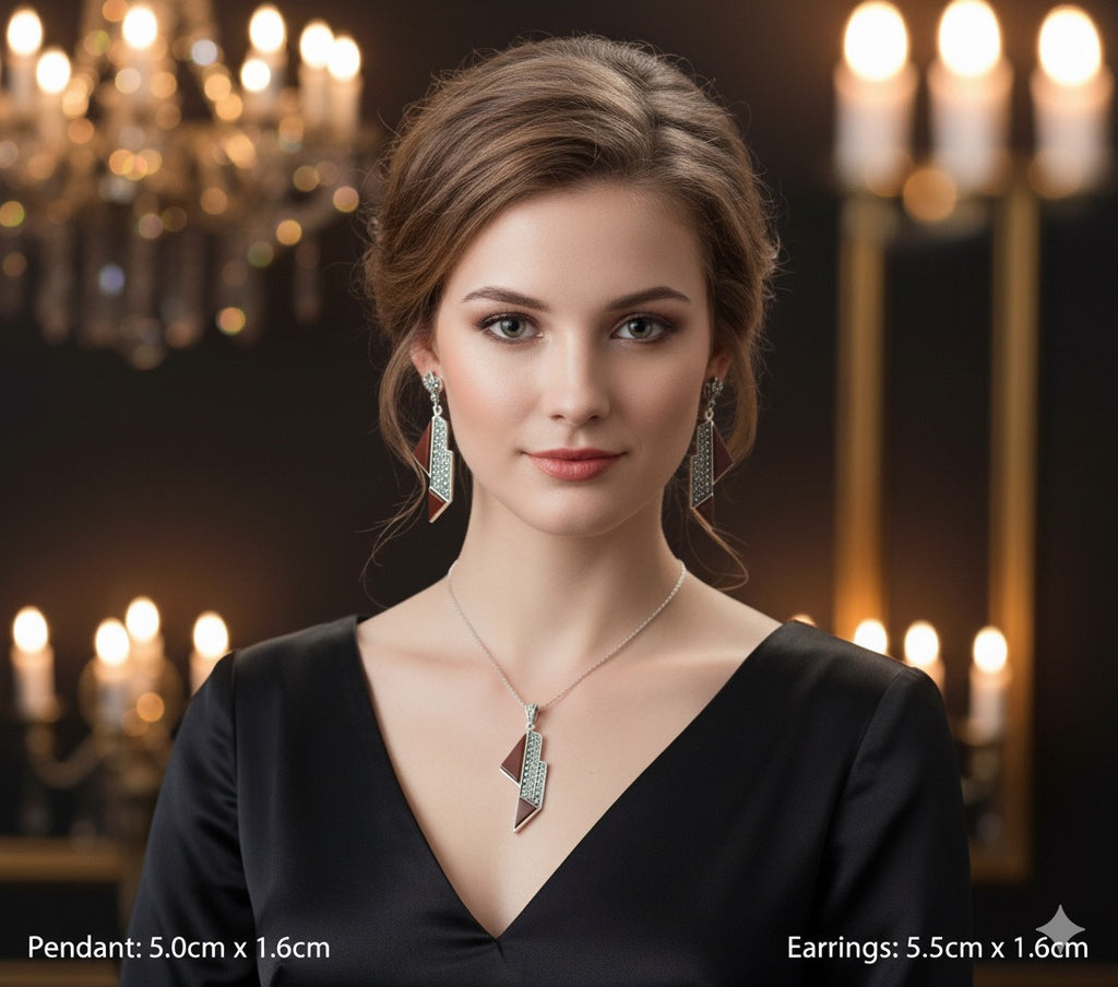 Red Agate 925 silver Marcasite Jewellery